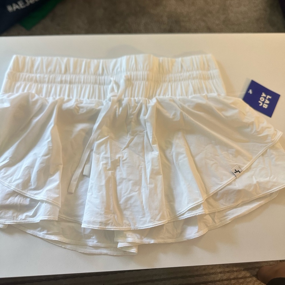 JoyLab Cream Tennis Skirt